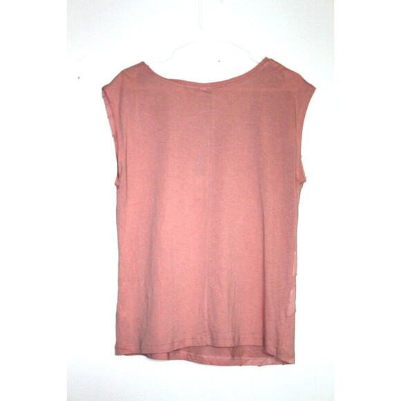 Lauren Conrad Womens Diagonal Chiffon Ruffled Stripes Cafe Creme Knit Tee XL New - Picture 2 of 7